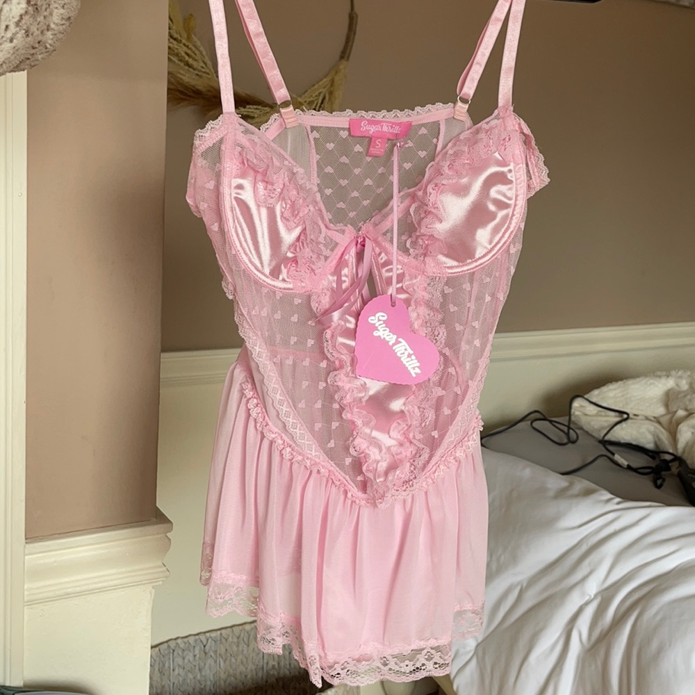 Sugar Thrillz Spoiled but not rotten lace teddy